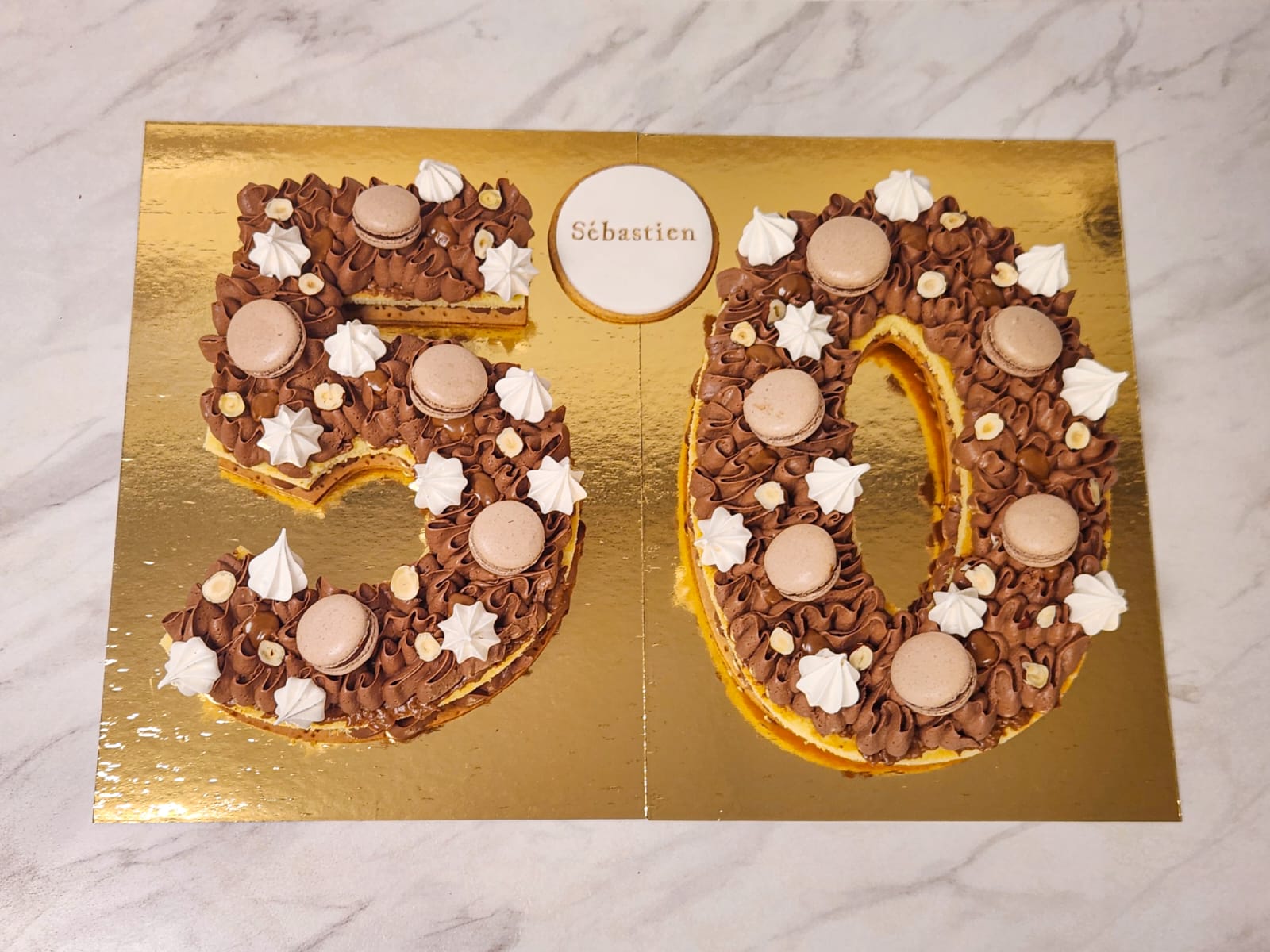 Number cake chocolat